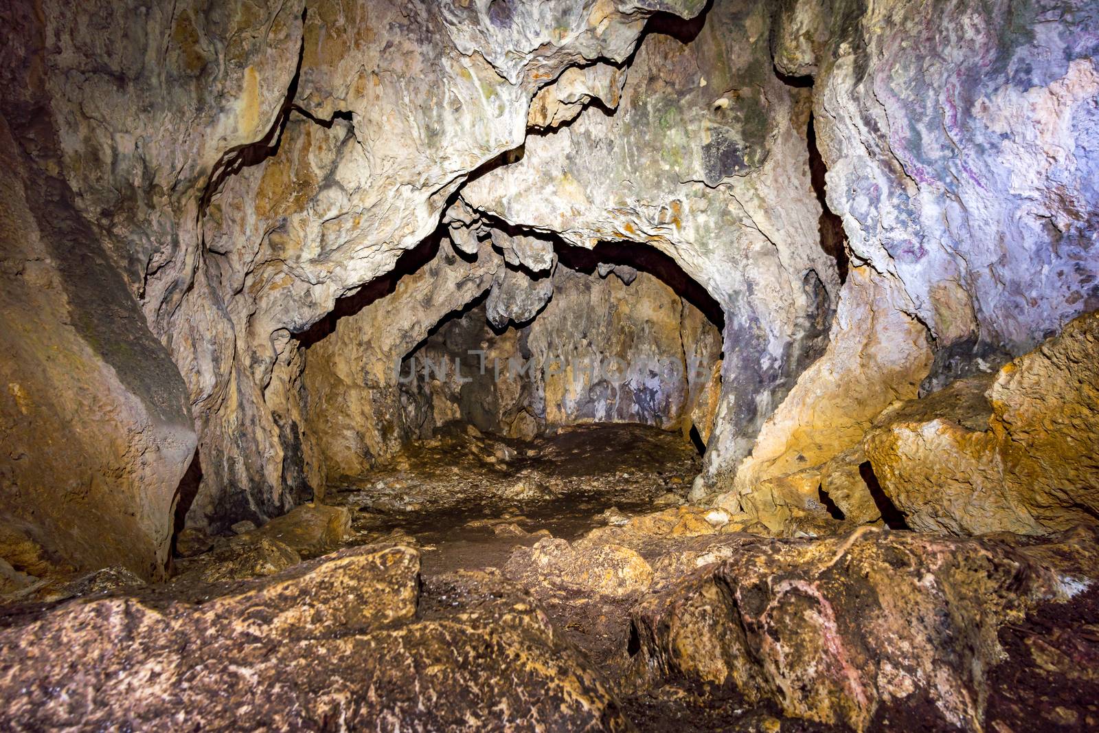 The Sperberloch at the Jagerhaus a cave in the Danube valley near Beuron in the Sigmaringen district