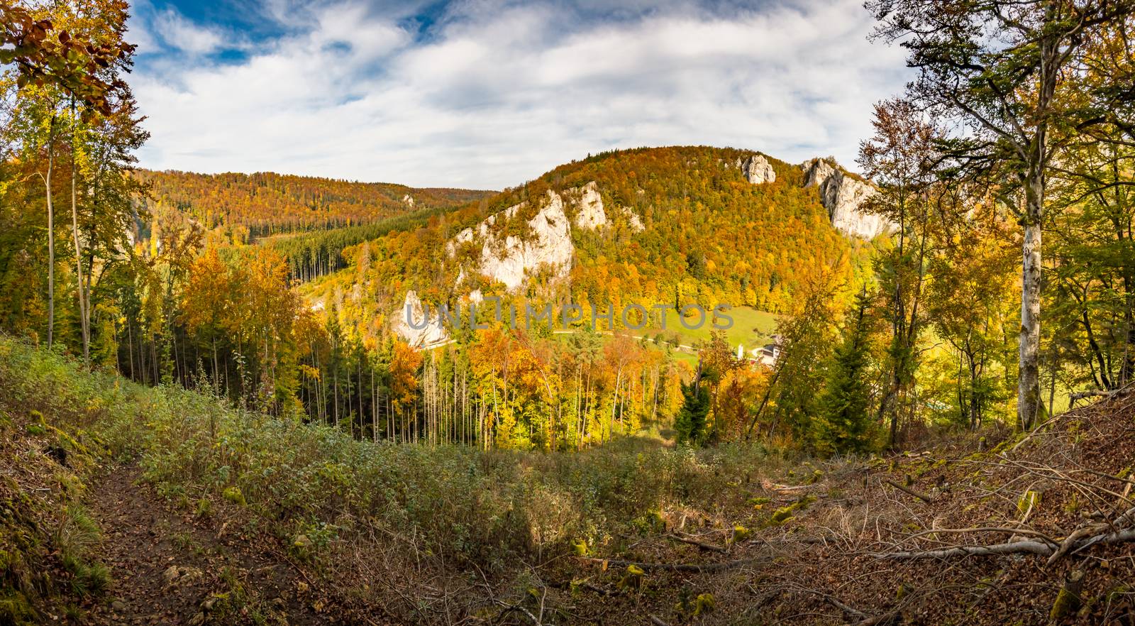 Fantastic autumn hike in the beautiful Danube valley at the Beuron monastery with beautiful views and rocks