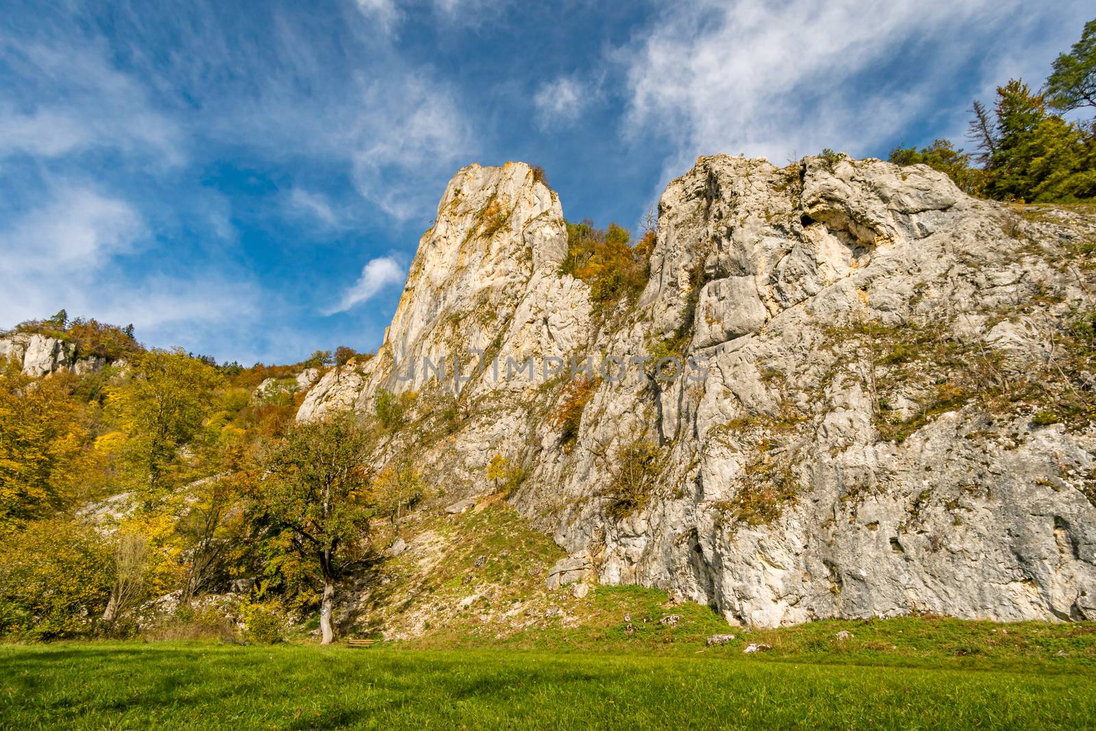 Fantastic autumn hike in the beautiful Danube valley at the Beuron monastery with beautiful views and rocks