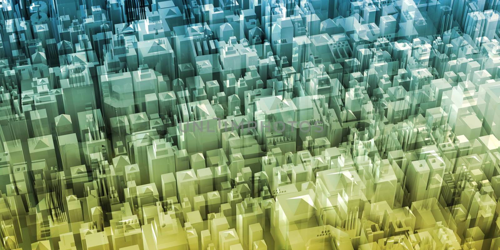 Futuristic Society Connected to a Network Technology