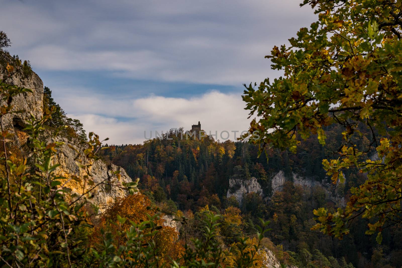 Fantastic autumn hike in the beautiful Danube valley at the Beuron monastery with beautiful views and rocks