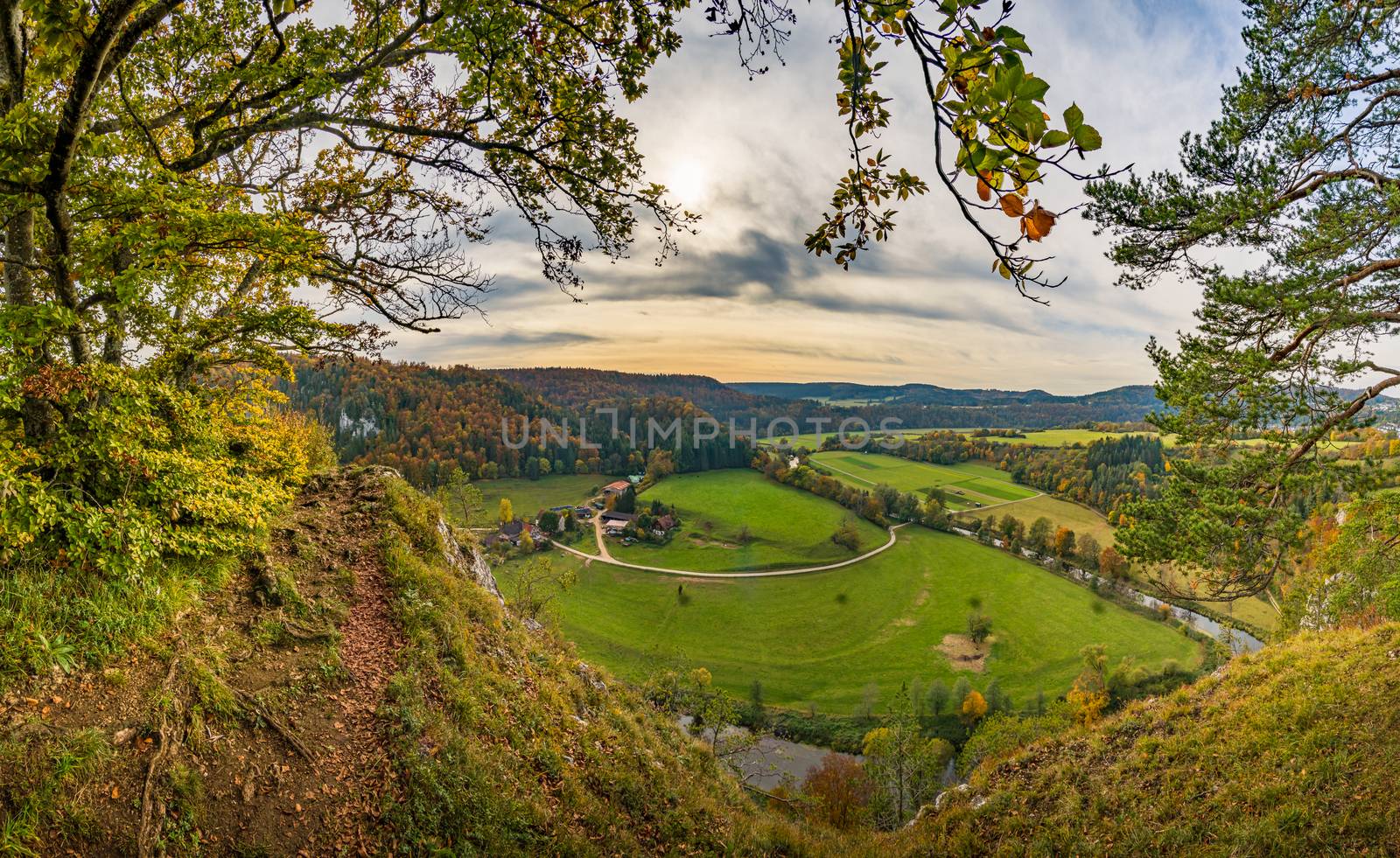 Fantastic autumn hike in the beautiful Danube valley at the Beuron monastery with beautiful views and rocks