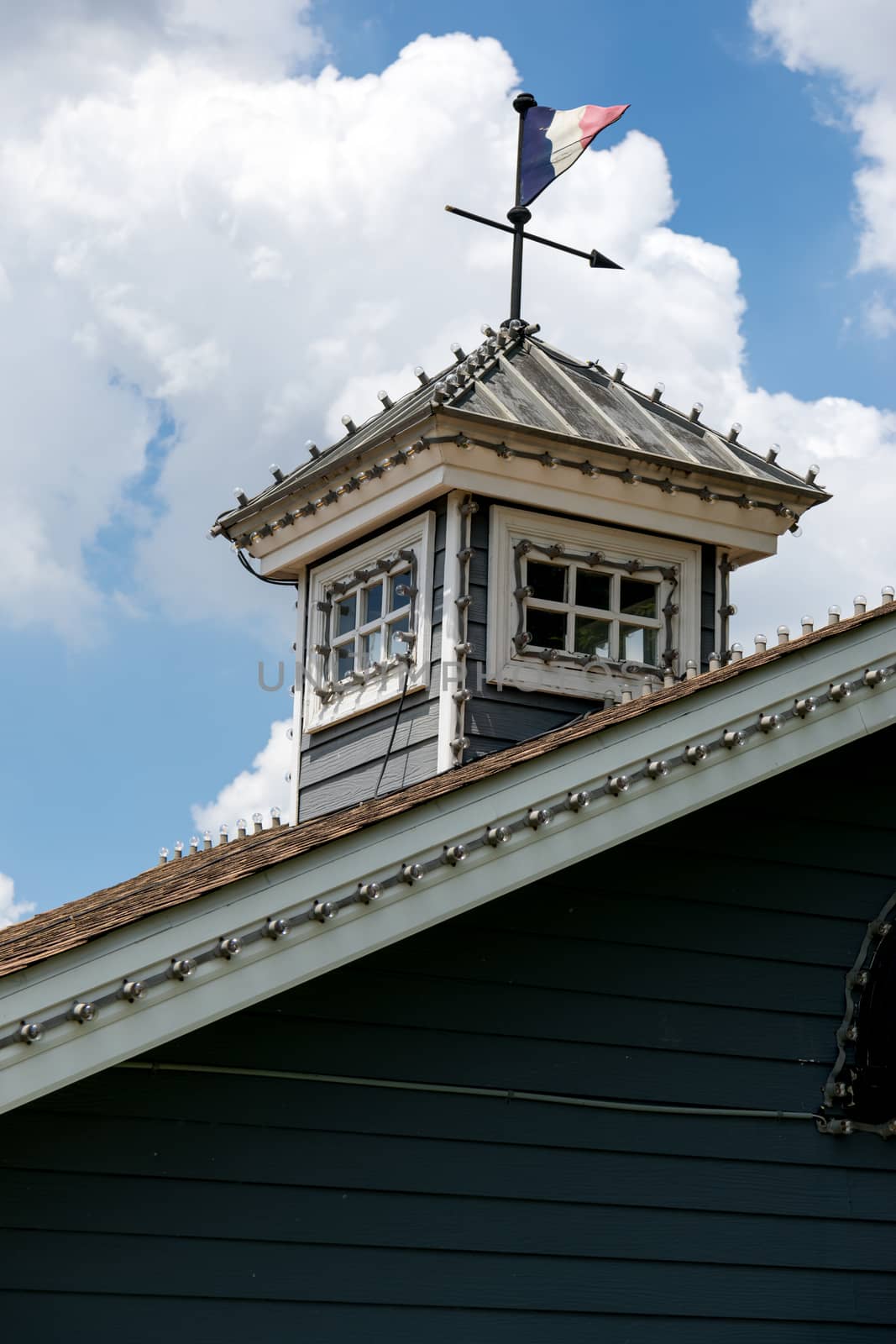 Beautiful vintage house roof top.