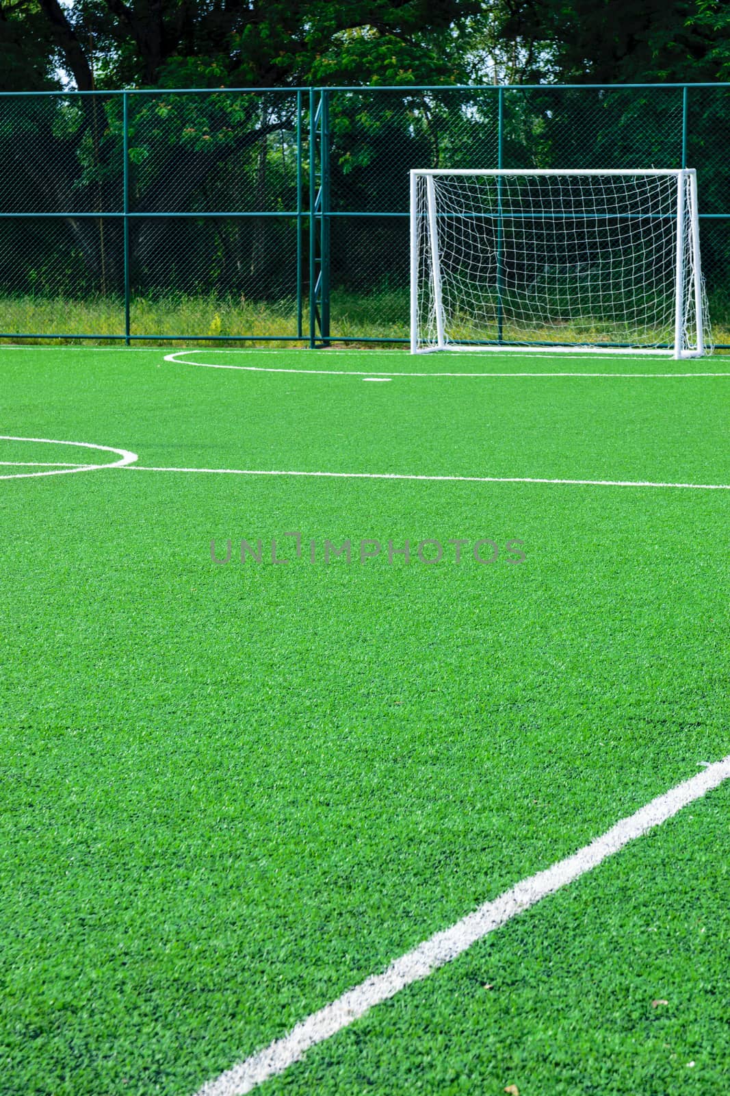 Artificial turf football field