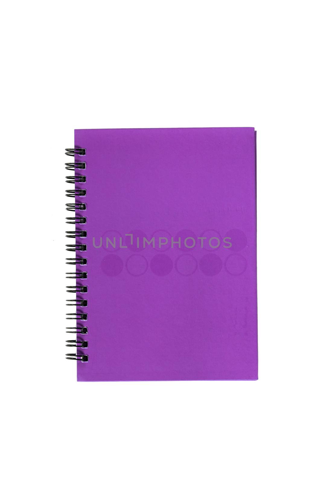 Colorful note book isolated on white background.