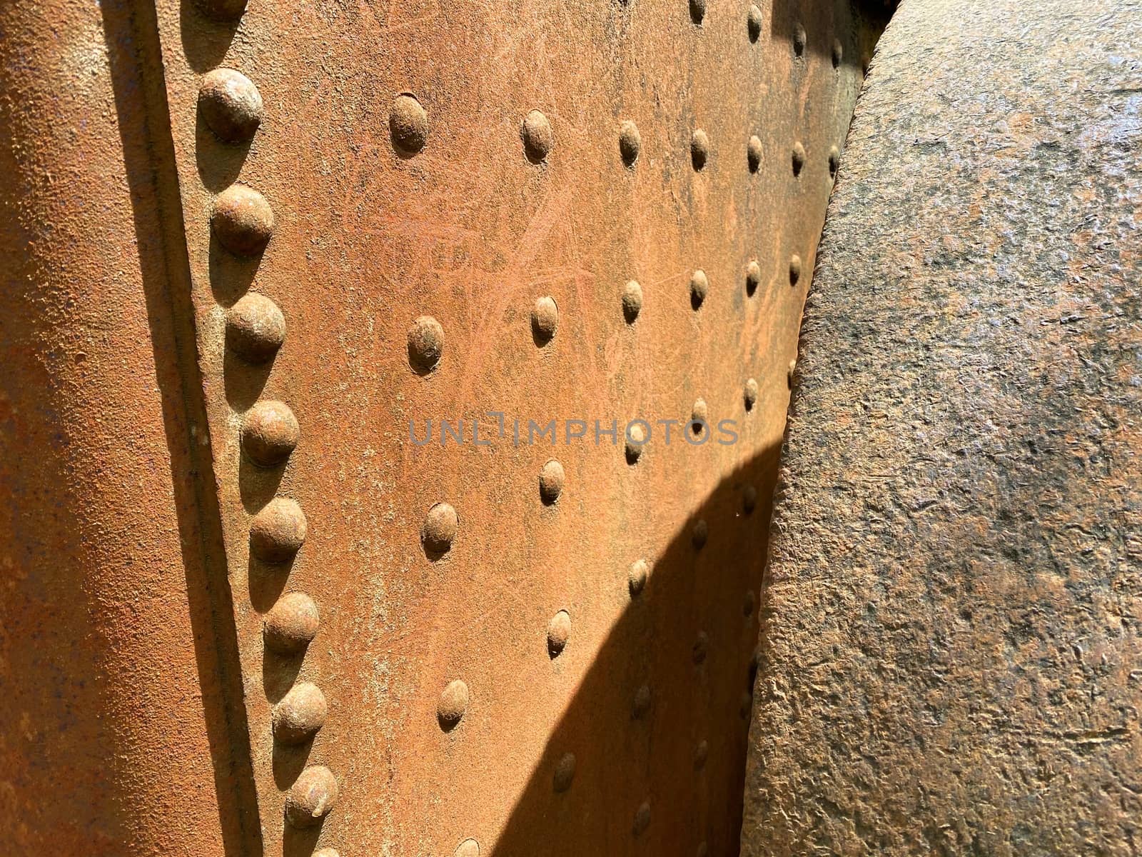 Close up of rusty details of an old machine