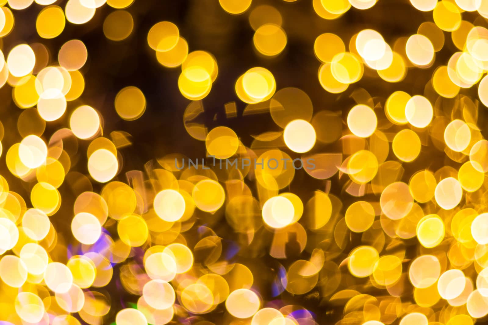 Blur - abstract bokeh circle string lights for background wallpaper