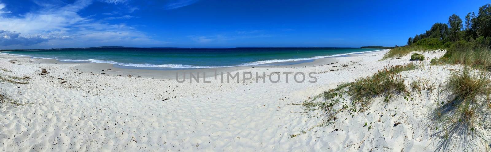 The beach at Jervis Bay, Australia with the whitest sand in the country