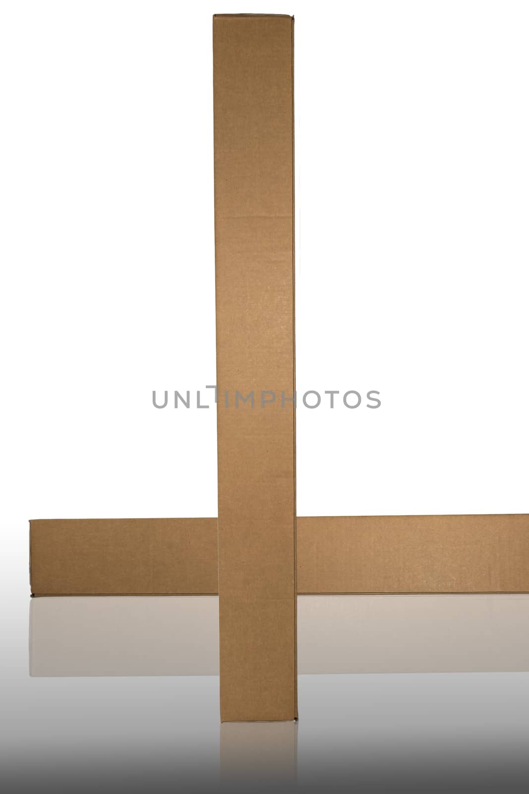 Empty brown peper box isolated on white background.