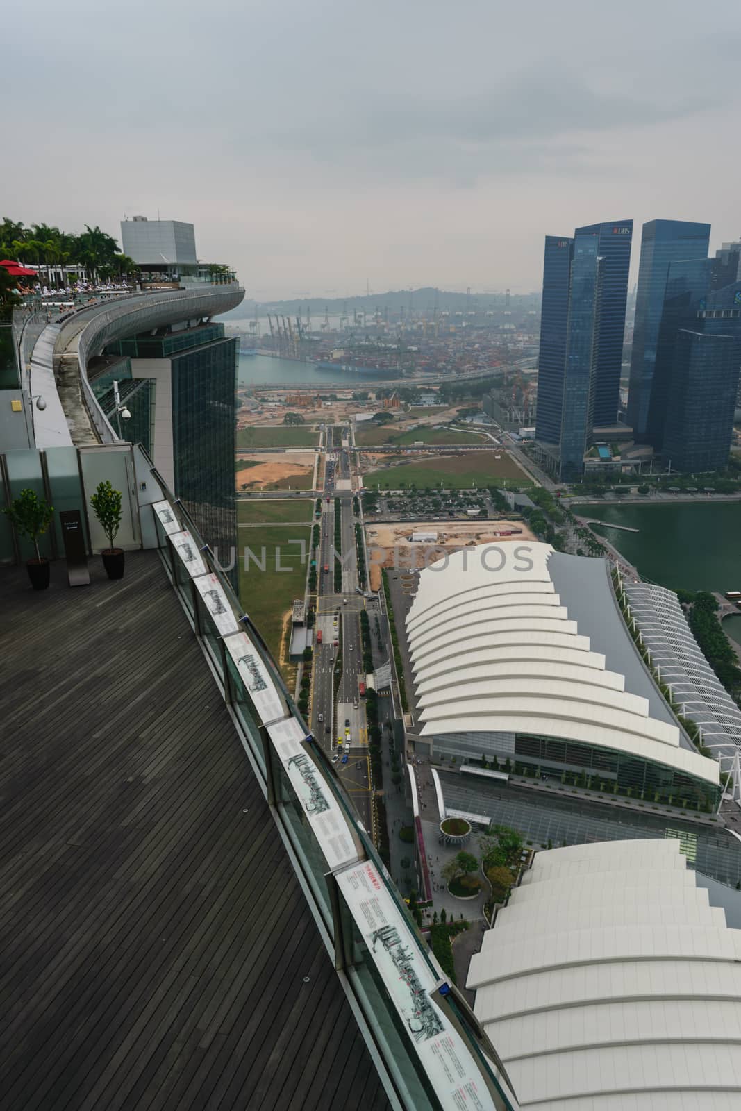 Singapore,Oct 18th,2014:View  central business buildings and landmarks of Singapore.