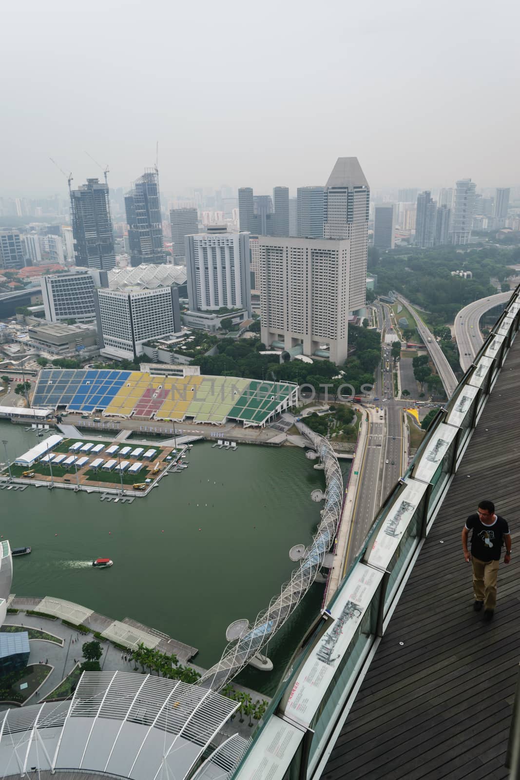 Singapore,Oct 18th,2014:View  central business buildings and landmarks of Singapore.