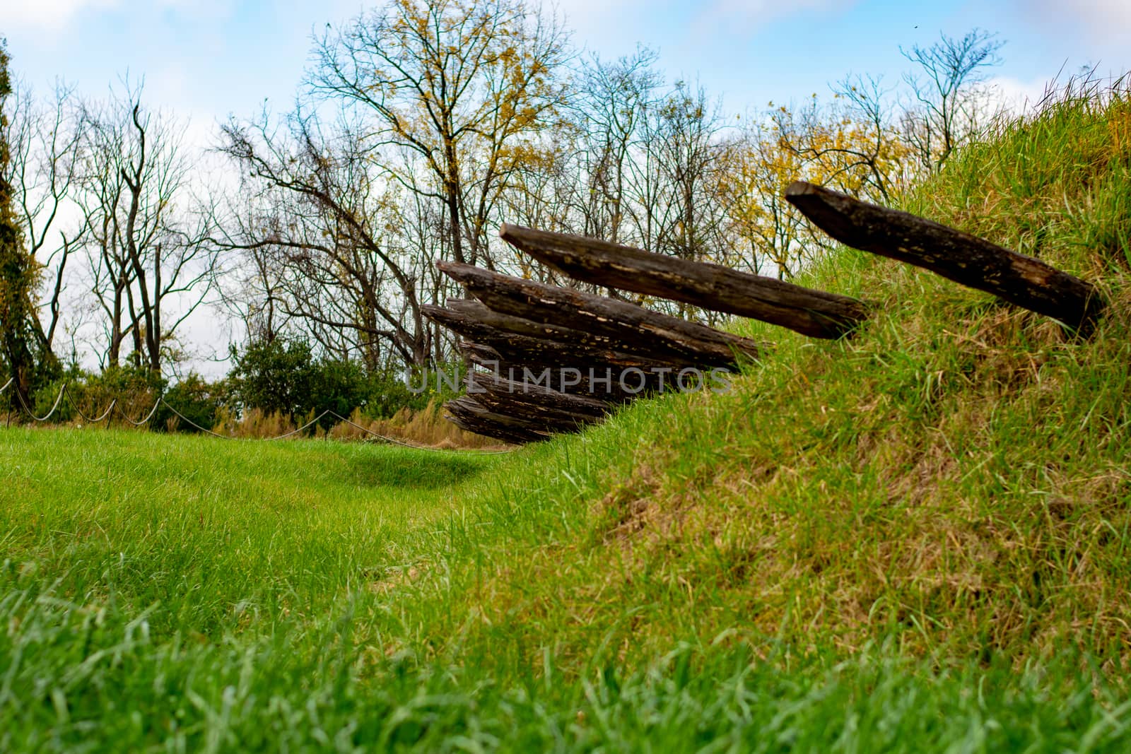 A Redoubt Covered in Pikes in Valley Forge National Historical P by bju12290