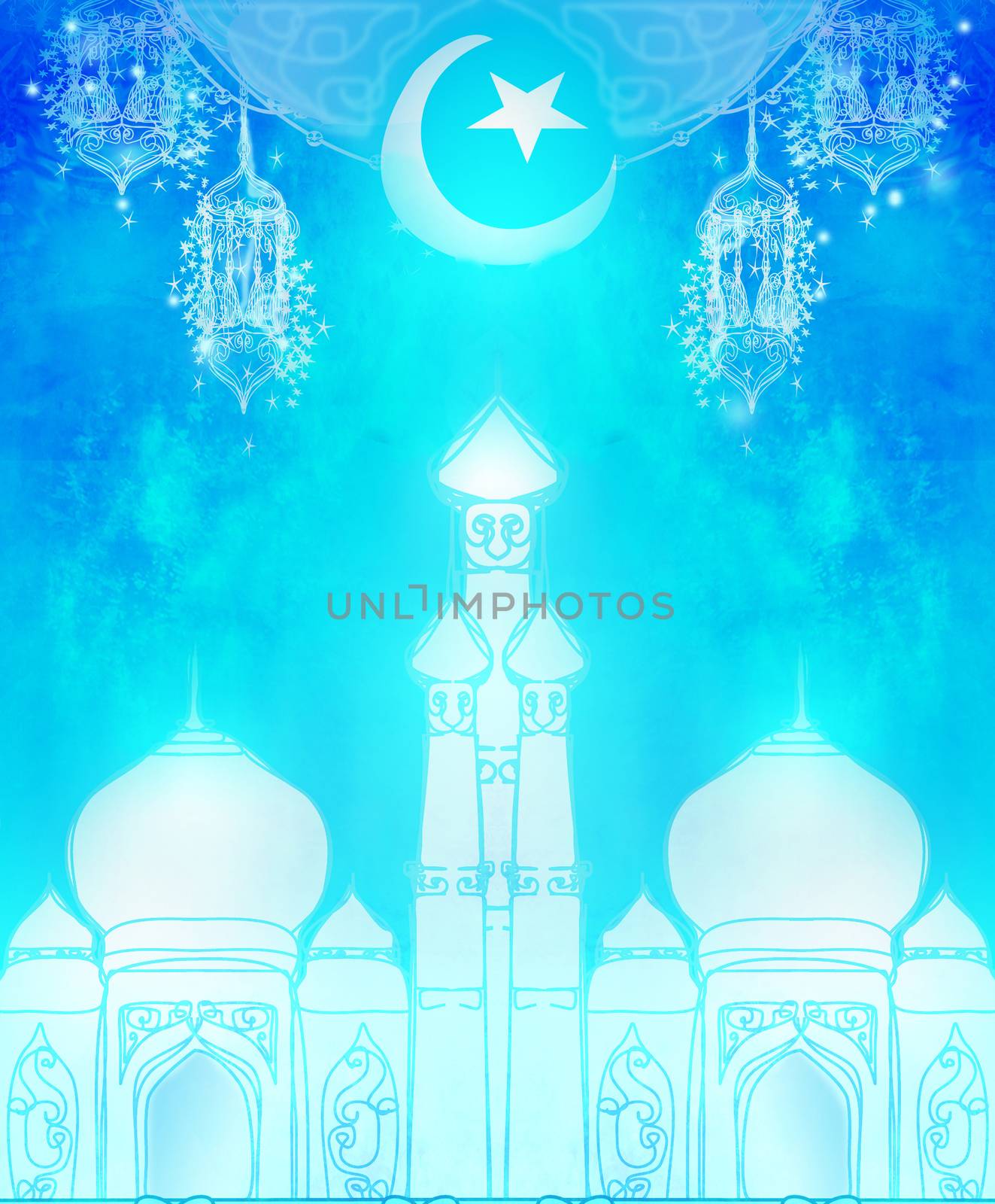 Ramadan Kareem holiday greeting card design. by JackyBrown