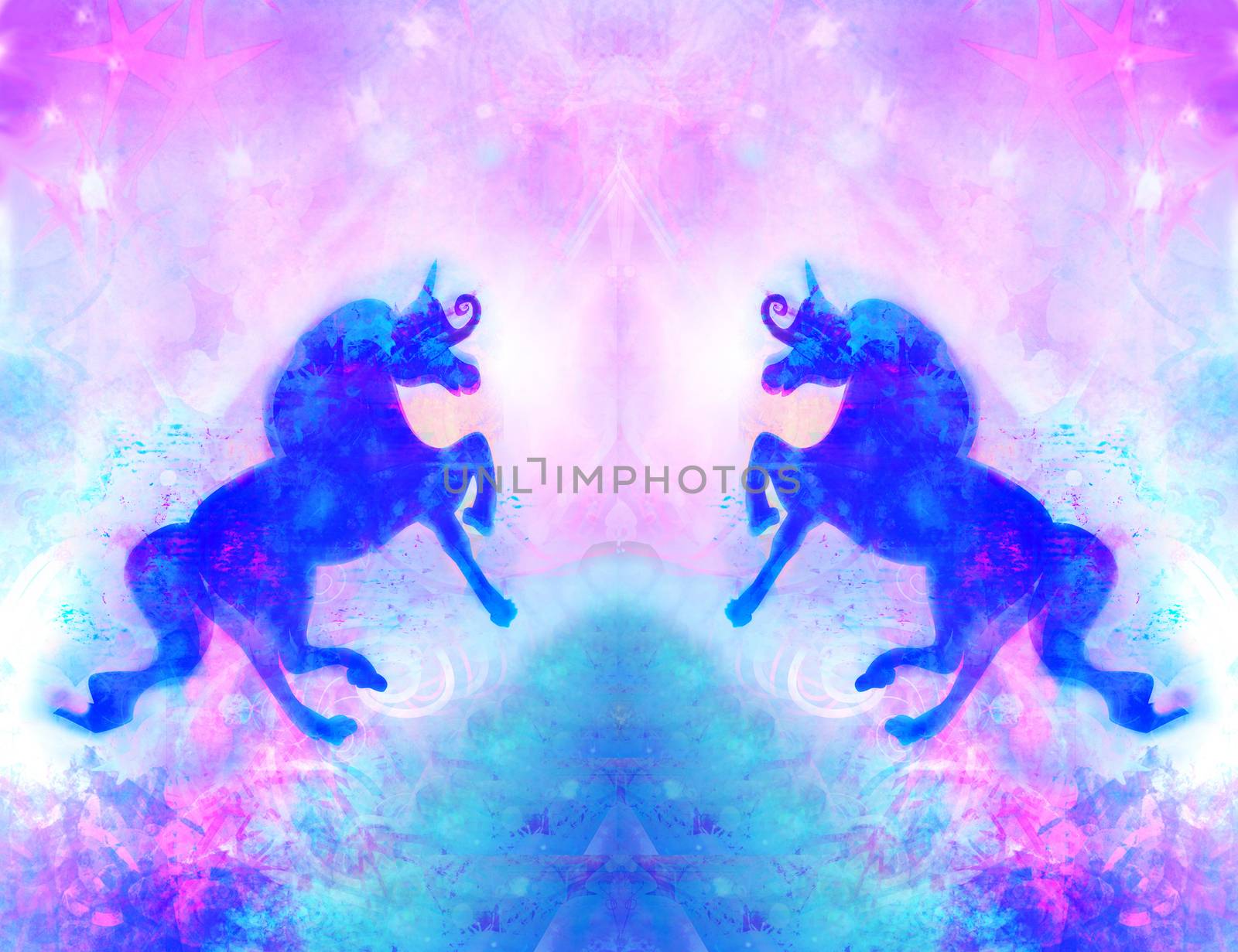 magical unicorns, beautiful pastel background