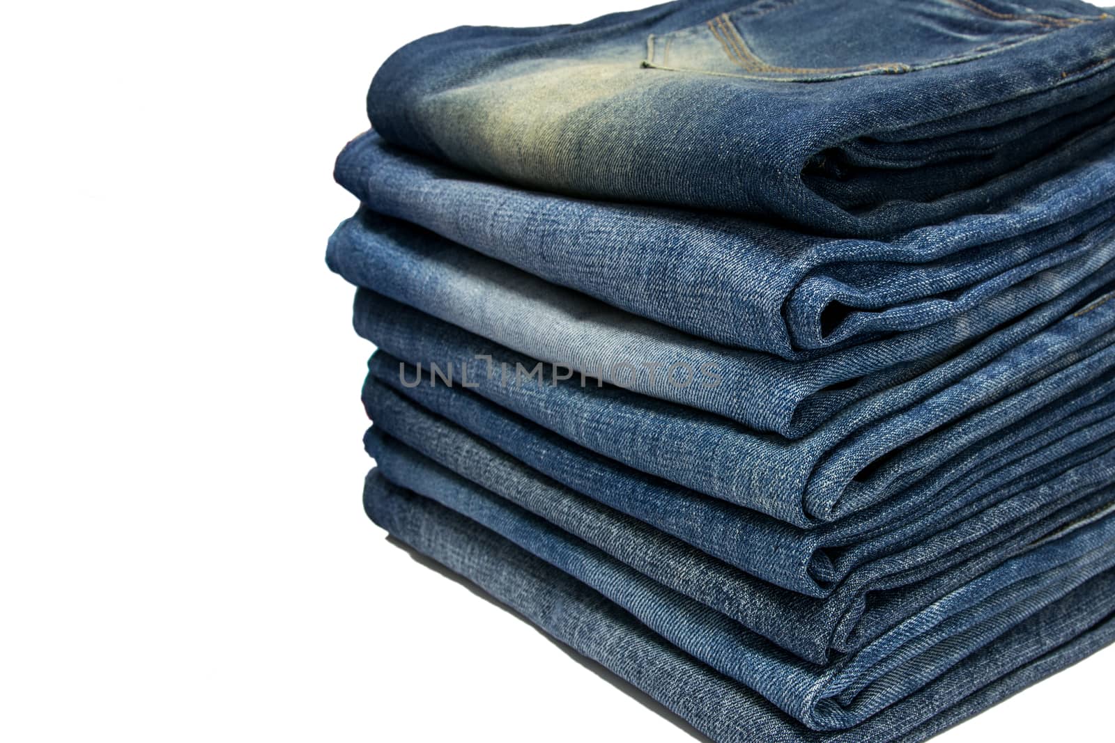 Blue jeans, long legs For men and women.