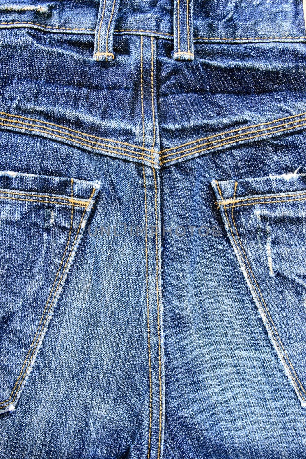 Blue jeans, long legs For men and women.