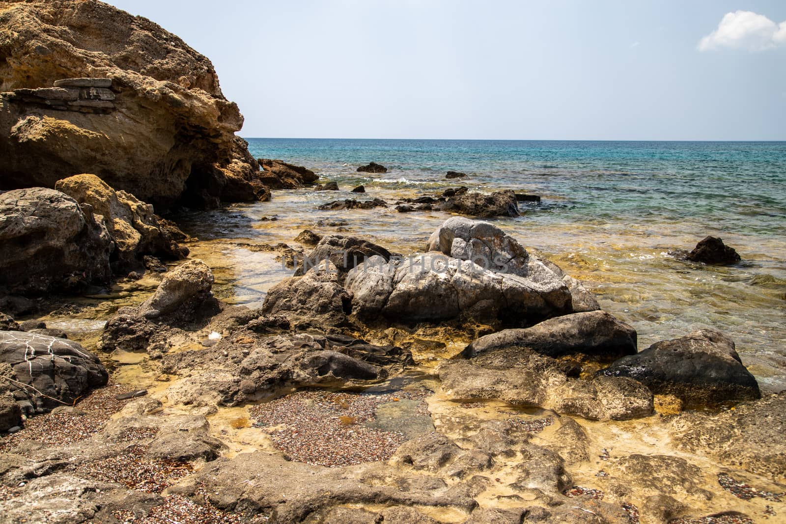 Rocks at the beach of Kiotari on Rhodes island, Greece by reinerc