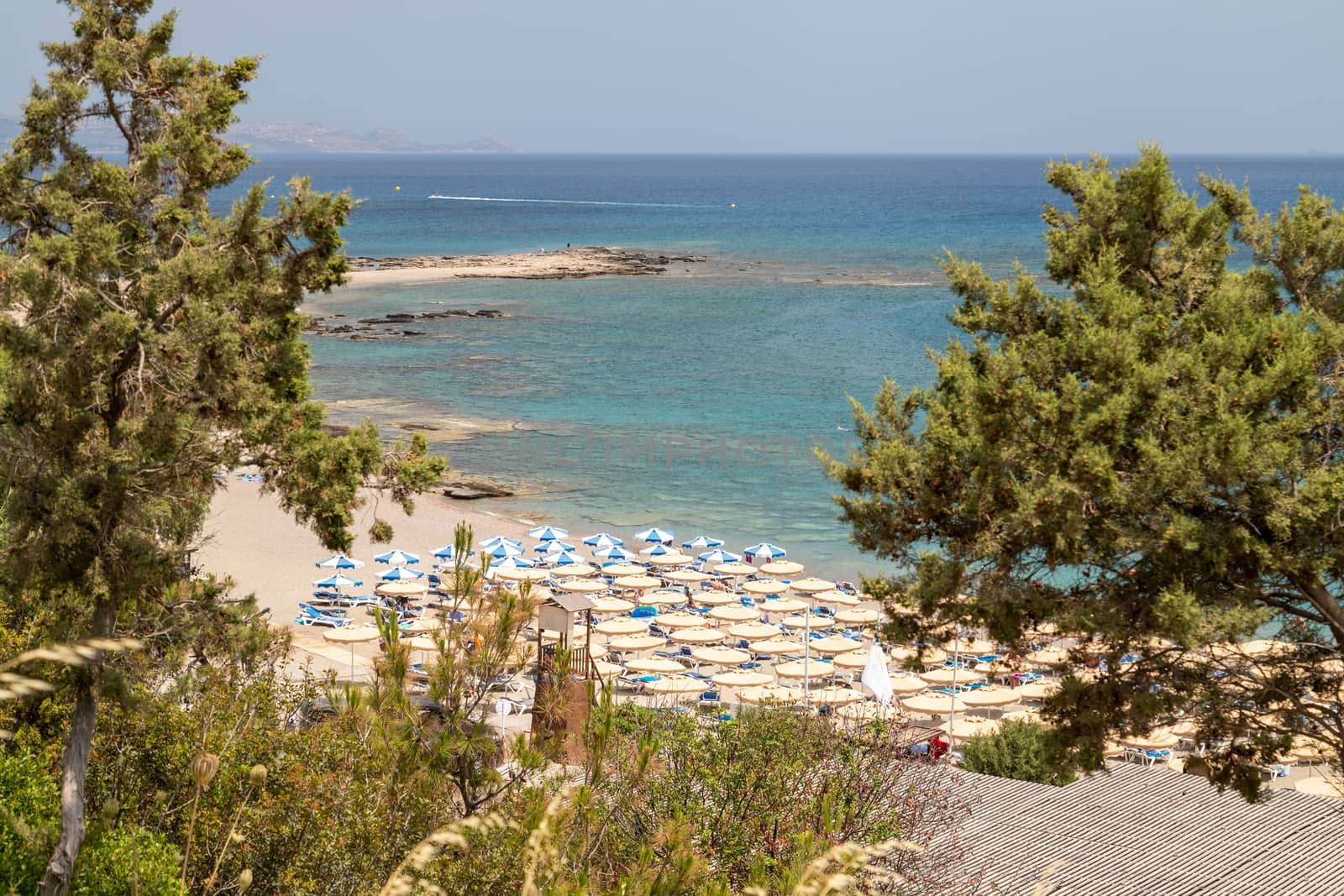 Scenic view at the coastline of Kiotari on Rhodes island by reinerc