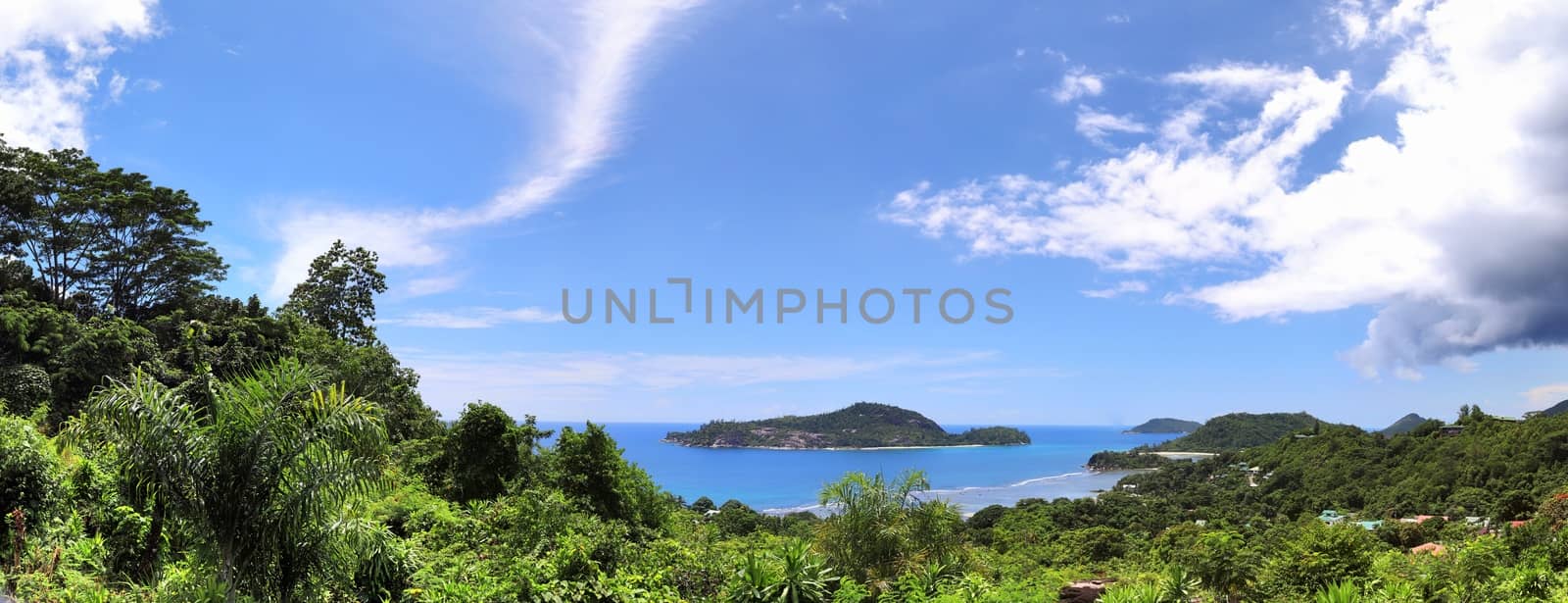 Beautiful impressions of the tropical landscape on the Seychelles islands paradise