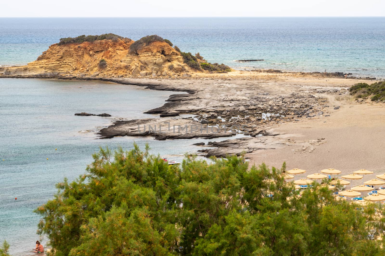 Scenic view at the coastline of Kiotari on Rhodes island by reinerc