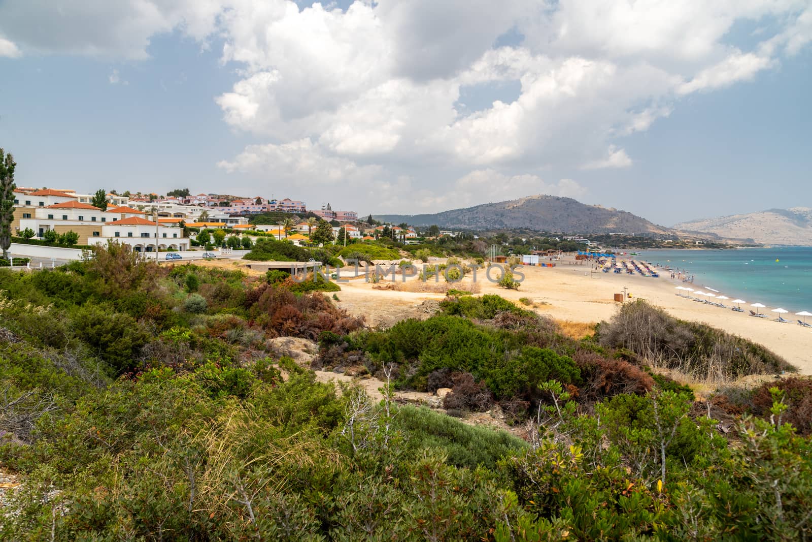 Scenic view at the coastline of Kiotari on Rhodes island by reinerc