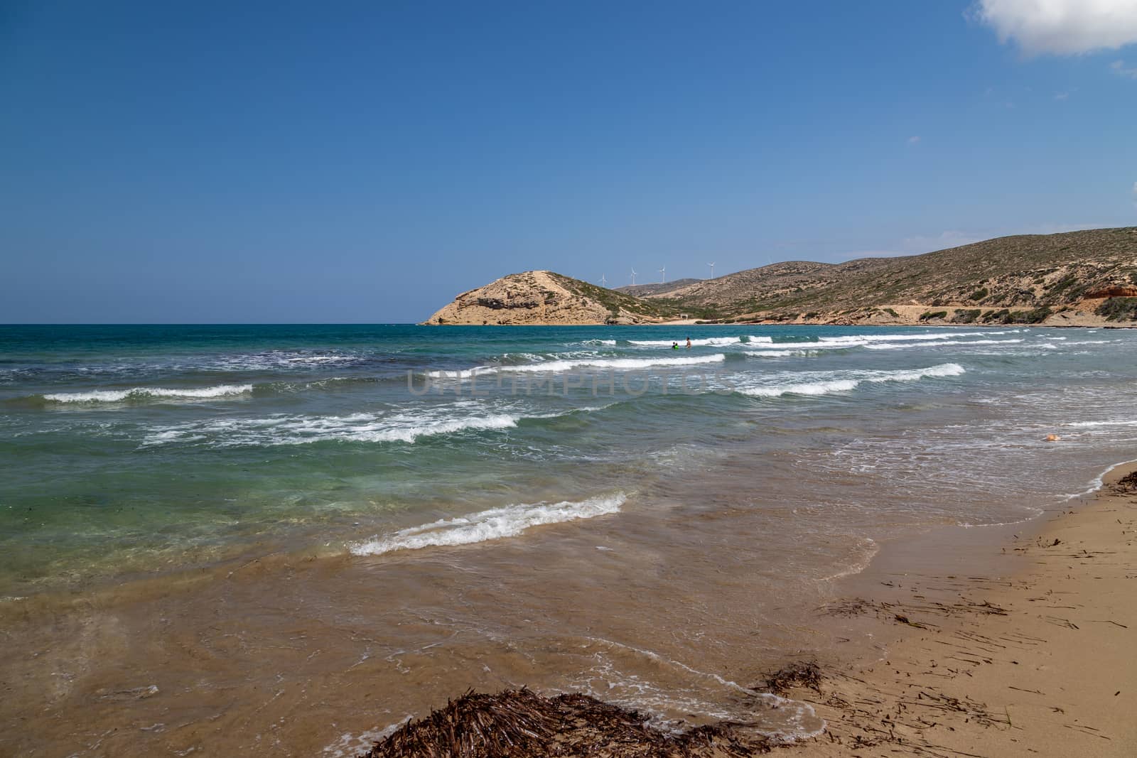 Scenic view at peninsula Prasonisi at the south side of Rhodes island, Greece