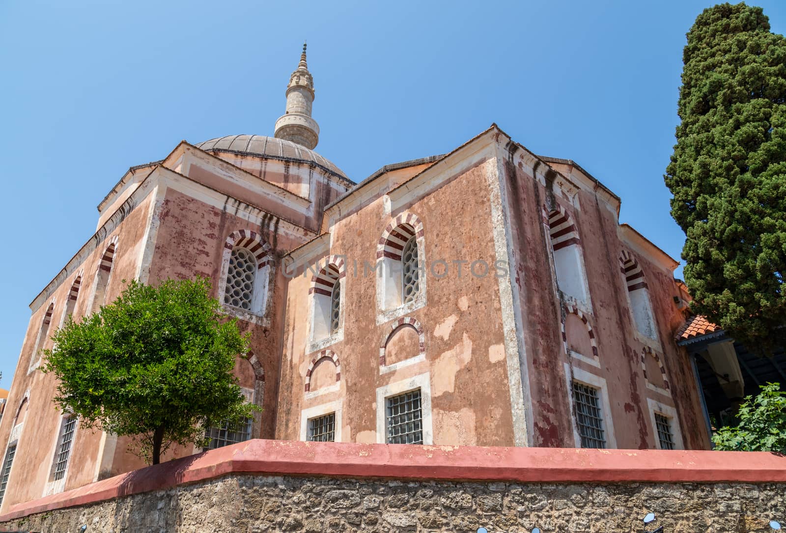 Suleyman Pasha Mosque in the old town of Rhodes city on Rhodes island, Greece