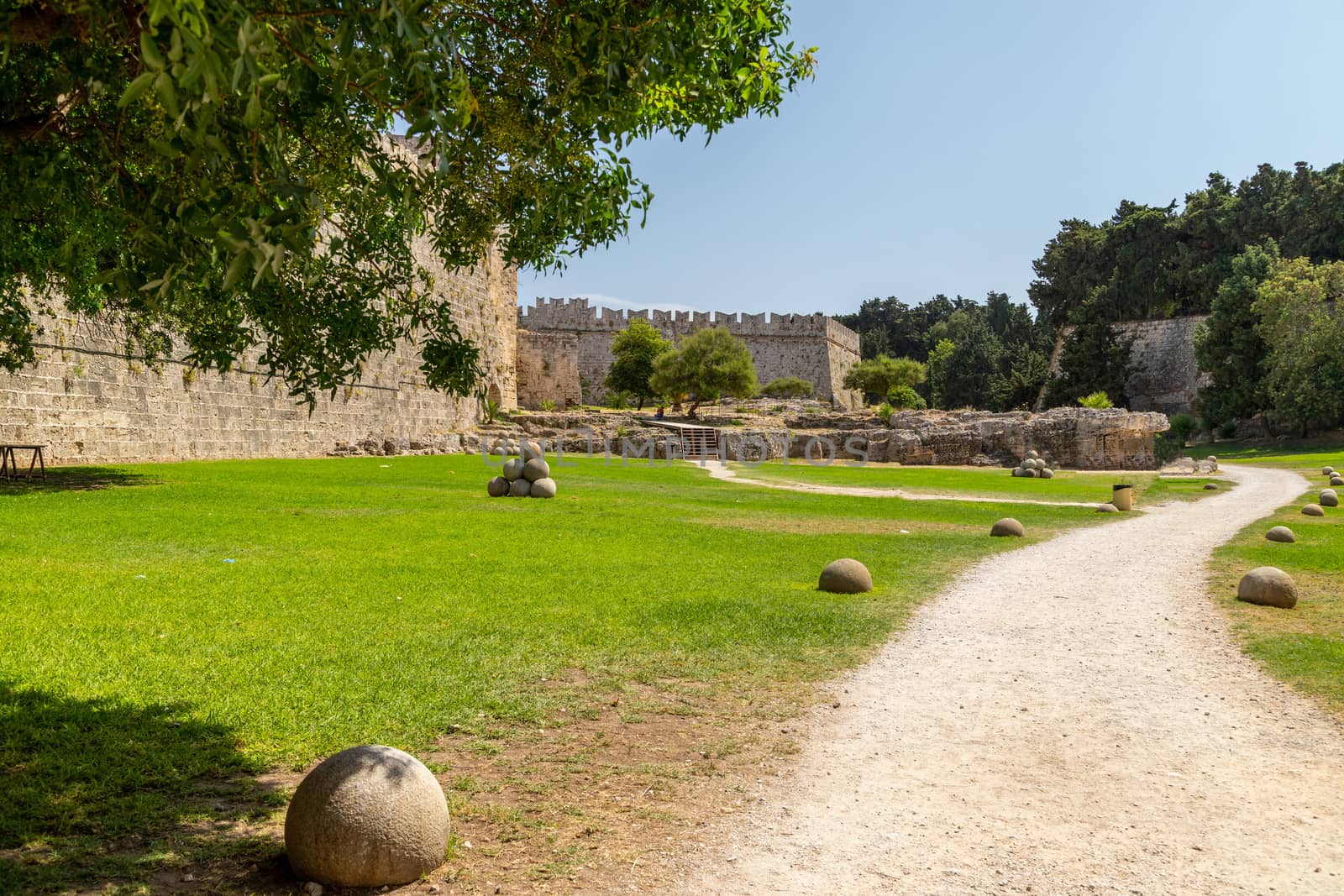 Along the ditch of the antique city wall in the old town of Rhod by reinerc