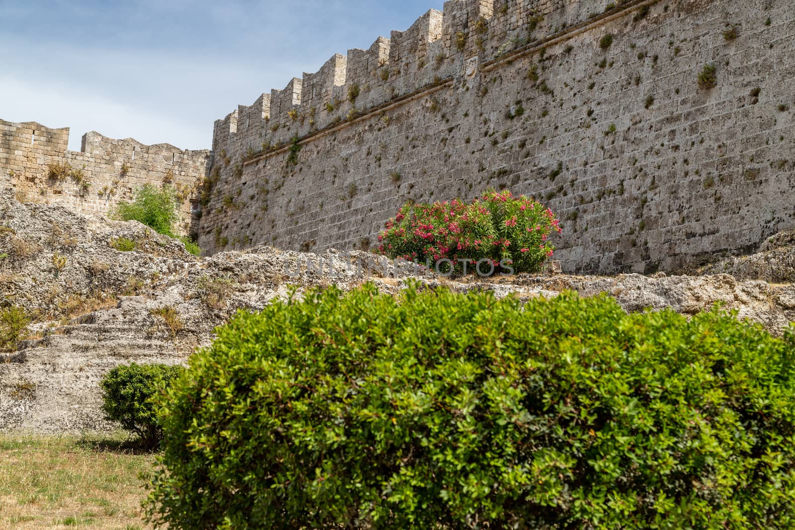 Along the ditch of the antique city wall in the old town of Rhod by reinerc