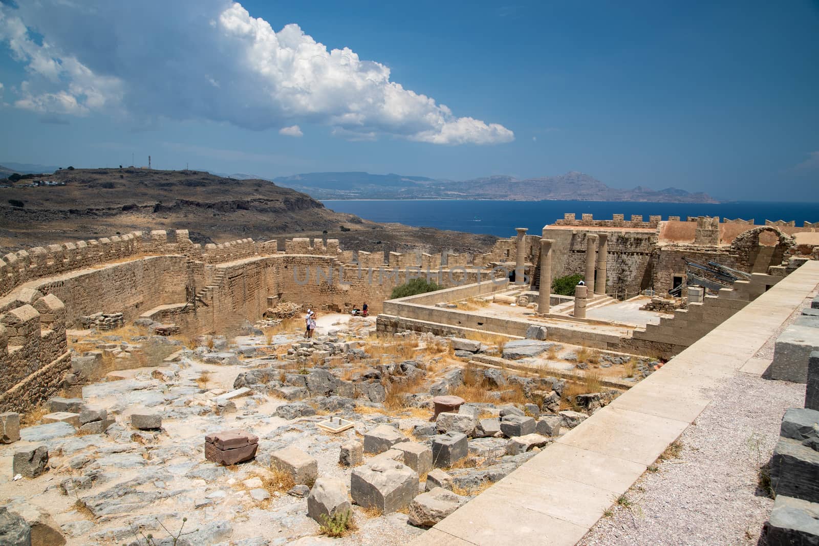 Acropolis of Lindos at Rhodes island, Greece by reinerc