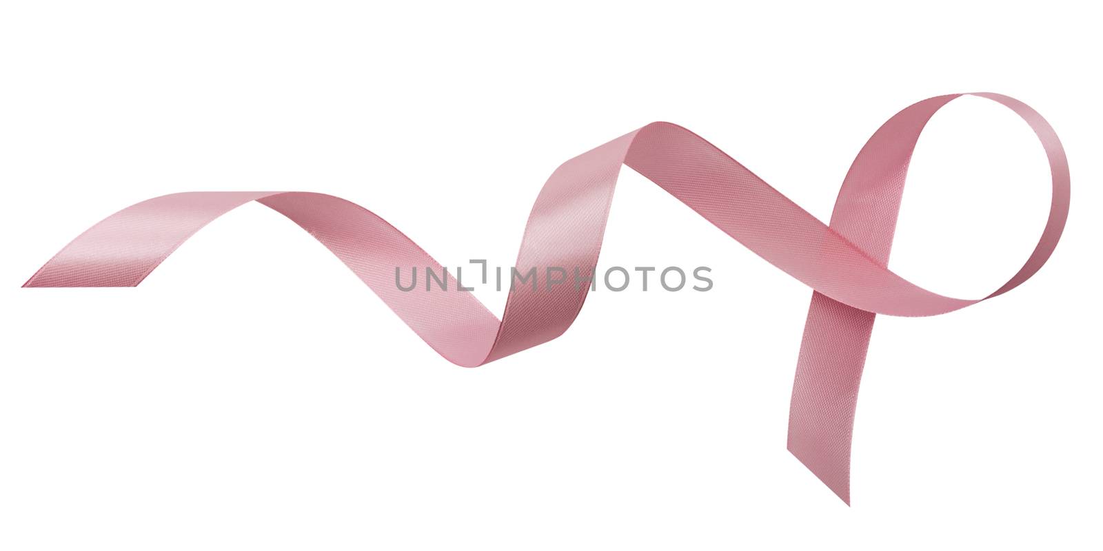 A pink ribbons isolated on a white background with clipping path by kirisa99