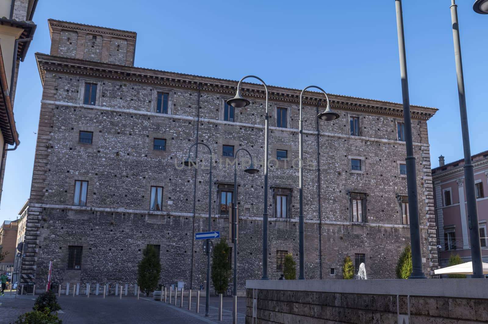 terni,italy september 01 2020:town hall of terni seen from the side
