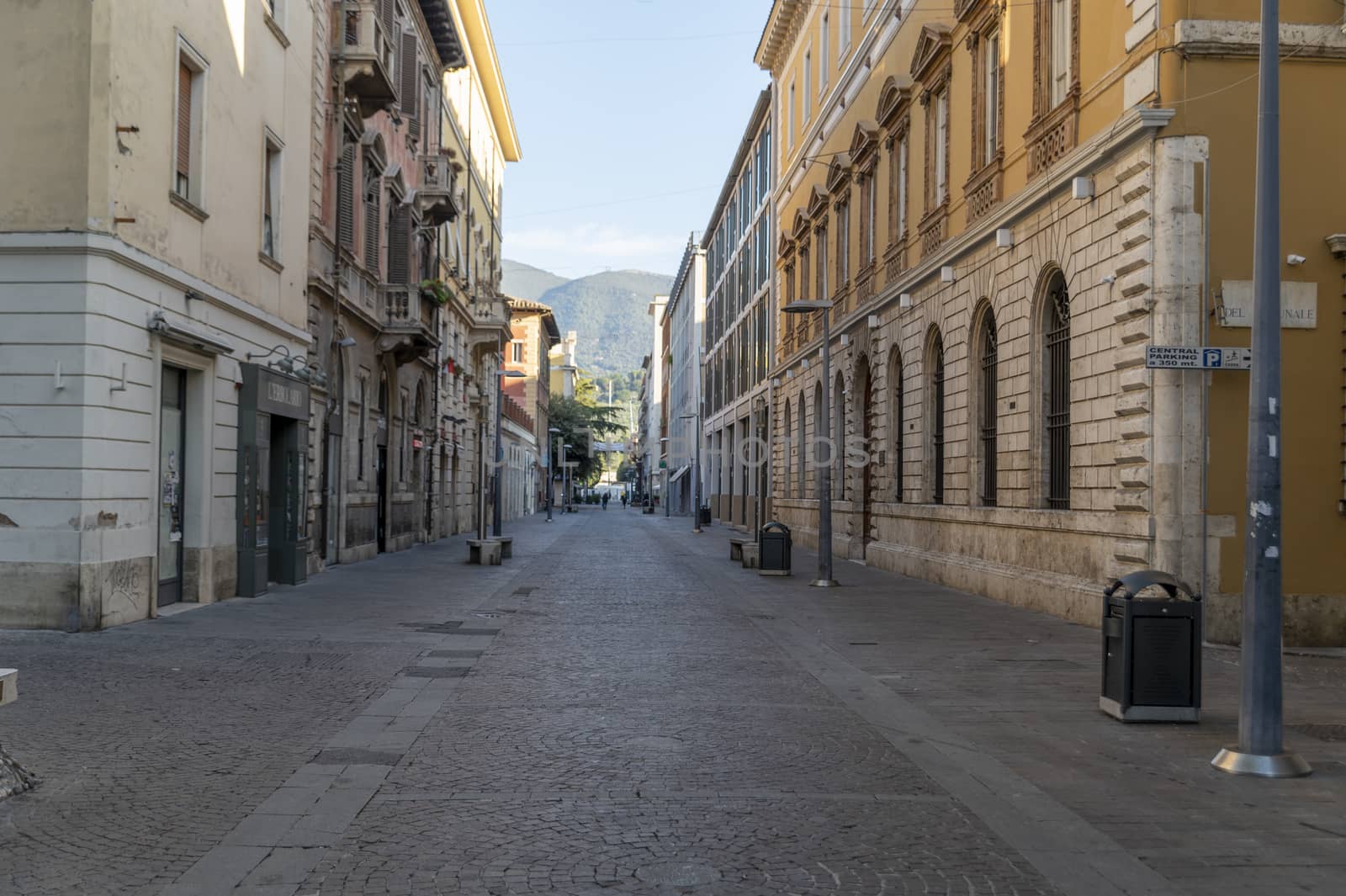terni,italy september 01 2020:coure of tacit cornelius without people cause corona virus