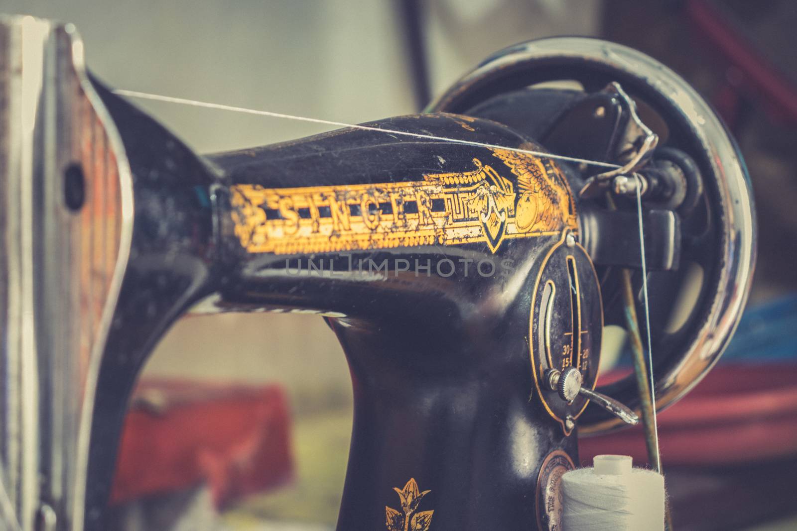 Vintage Singer Sewing Machine in Sri Lankan home by nilanka