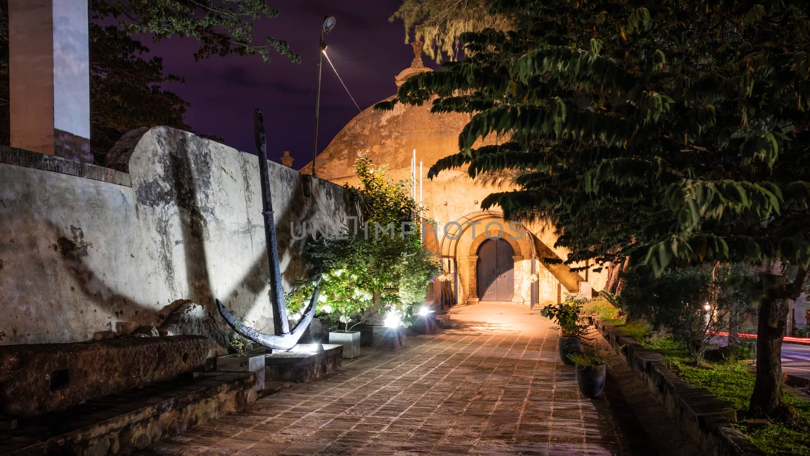 National Maritime Museum in Galle fort night photography by nilanka