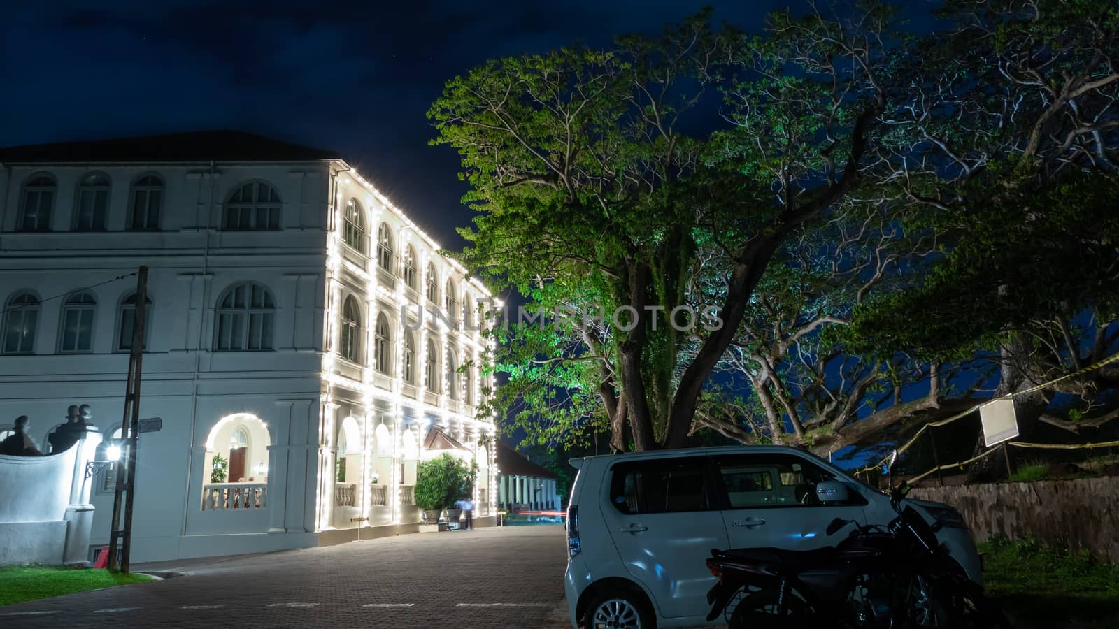 Amangalla Hotel in Galle Fort Night landscape photograph