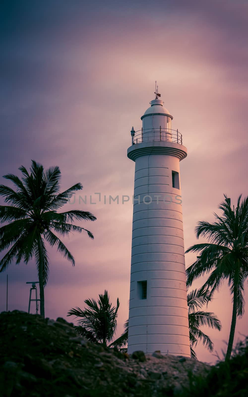 Galle Lighthouse evening sunset colors photography by nilanka