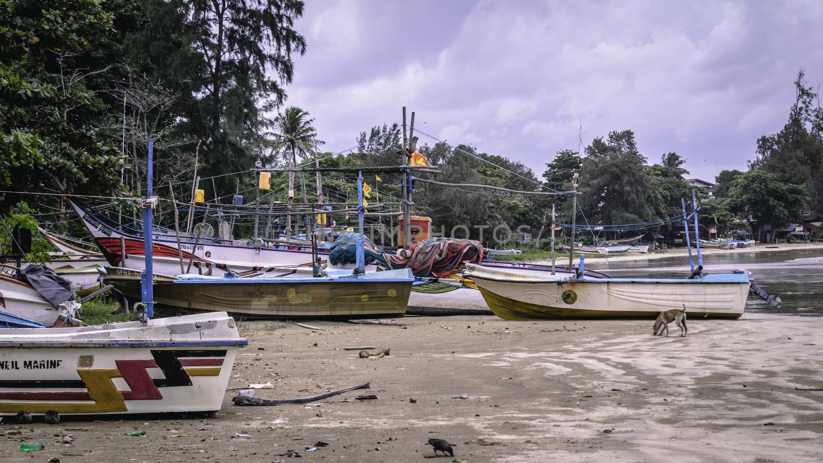 Weligama beach Post Covid virus no people no activities by nilanka