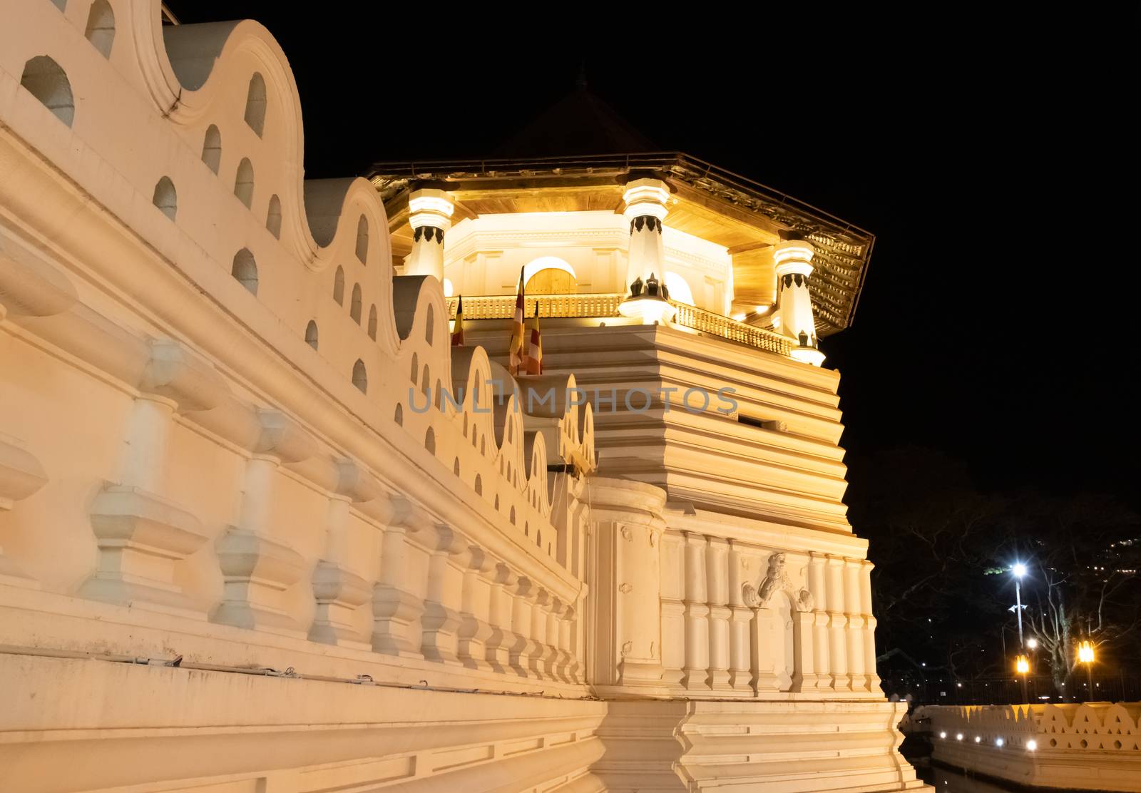 Sri Dalada Maligawa or the Temple of the Sacred Tooth Relic is a Buddhist temple in the city of Kandy, Sri Lanka. It is located in the royal palace complex of the former Kingdom of Kandy, which houses the relic of the tooth of the Buddha.