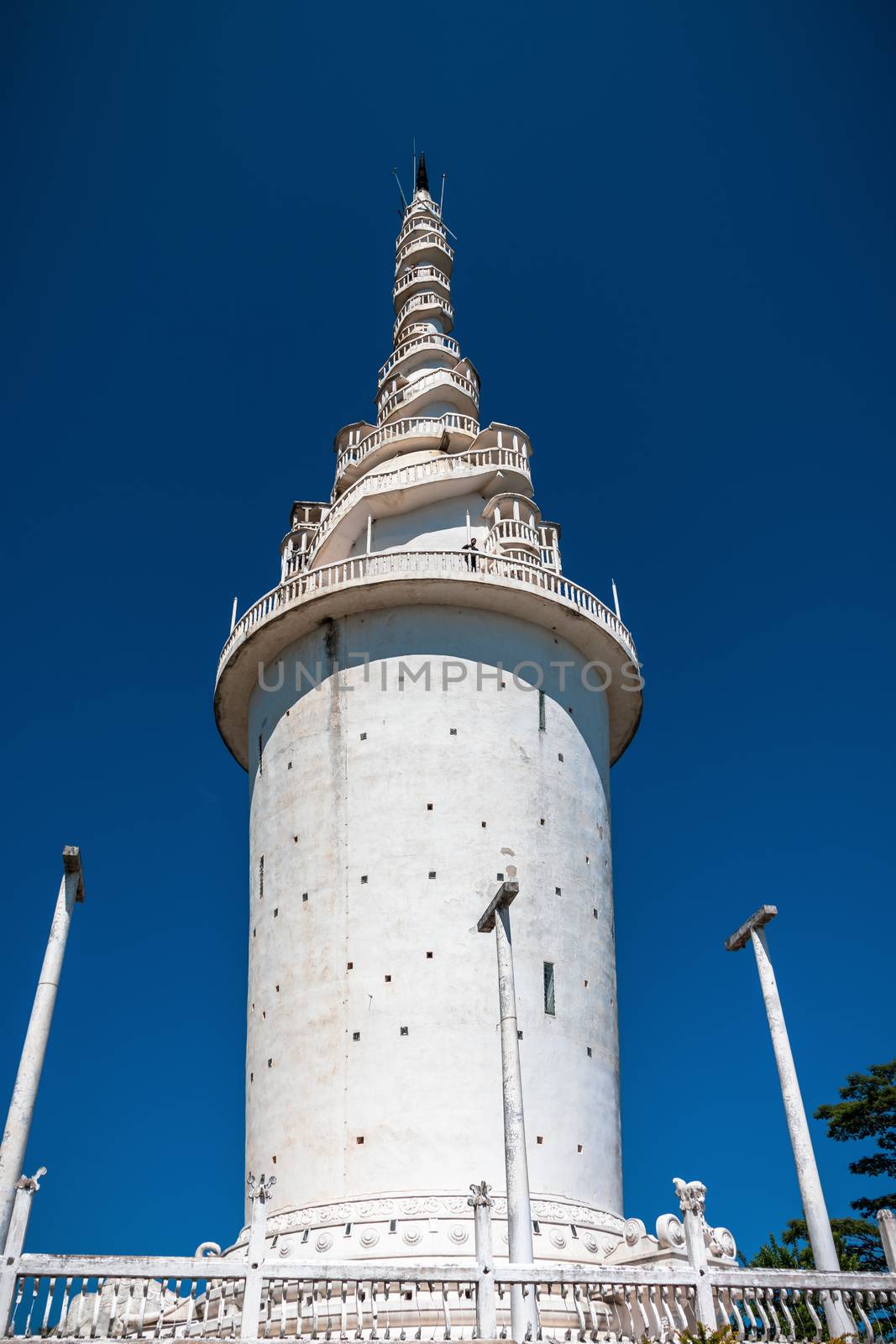 unusual and historical tower in sri lanka