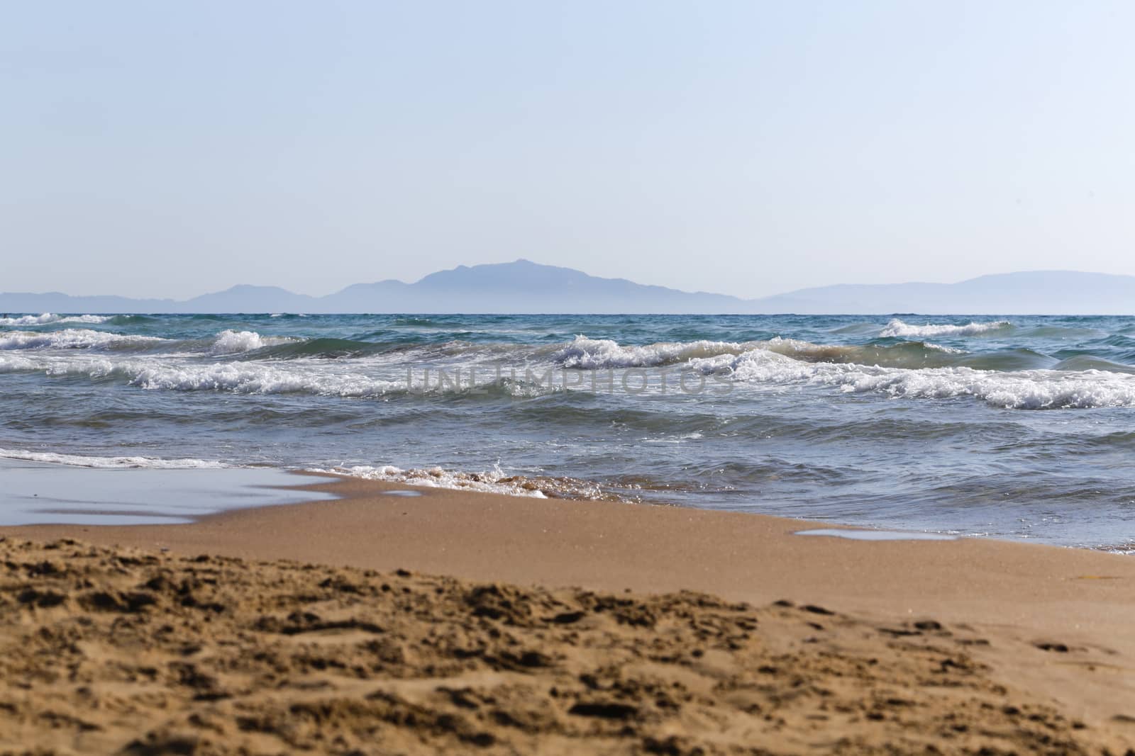 Clear water in the peloponnese in Greece - Golden Beach