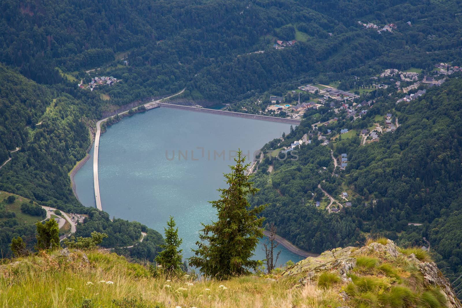 The lower reservoir of Lac du Verney. It is the largest hydroelectric power station in France