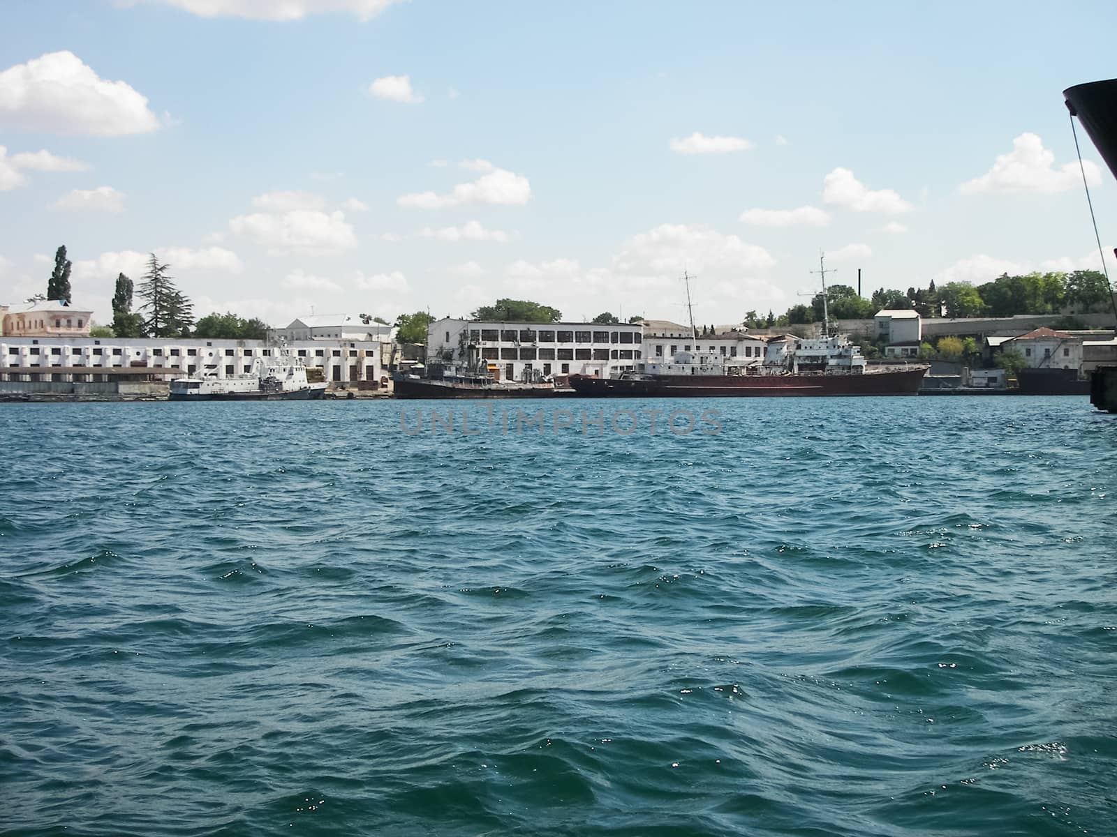 Republic of Crimea, Sevastopol - July 28, 2019: Ships of the Black Sea Fleet of Russia on the celebration of the Day of the Russian Navy in Sevastopol.