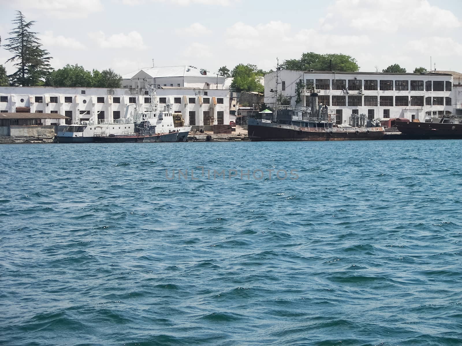 Republic of Crimea, Sevastopol - July 28, 2019: Ships of the Black Sea Fleet of Russia on the celebration of the Day of the Russian Navy in Sevastopol.