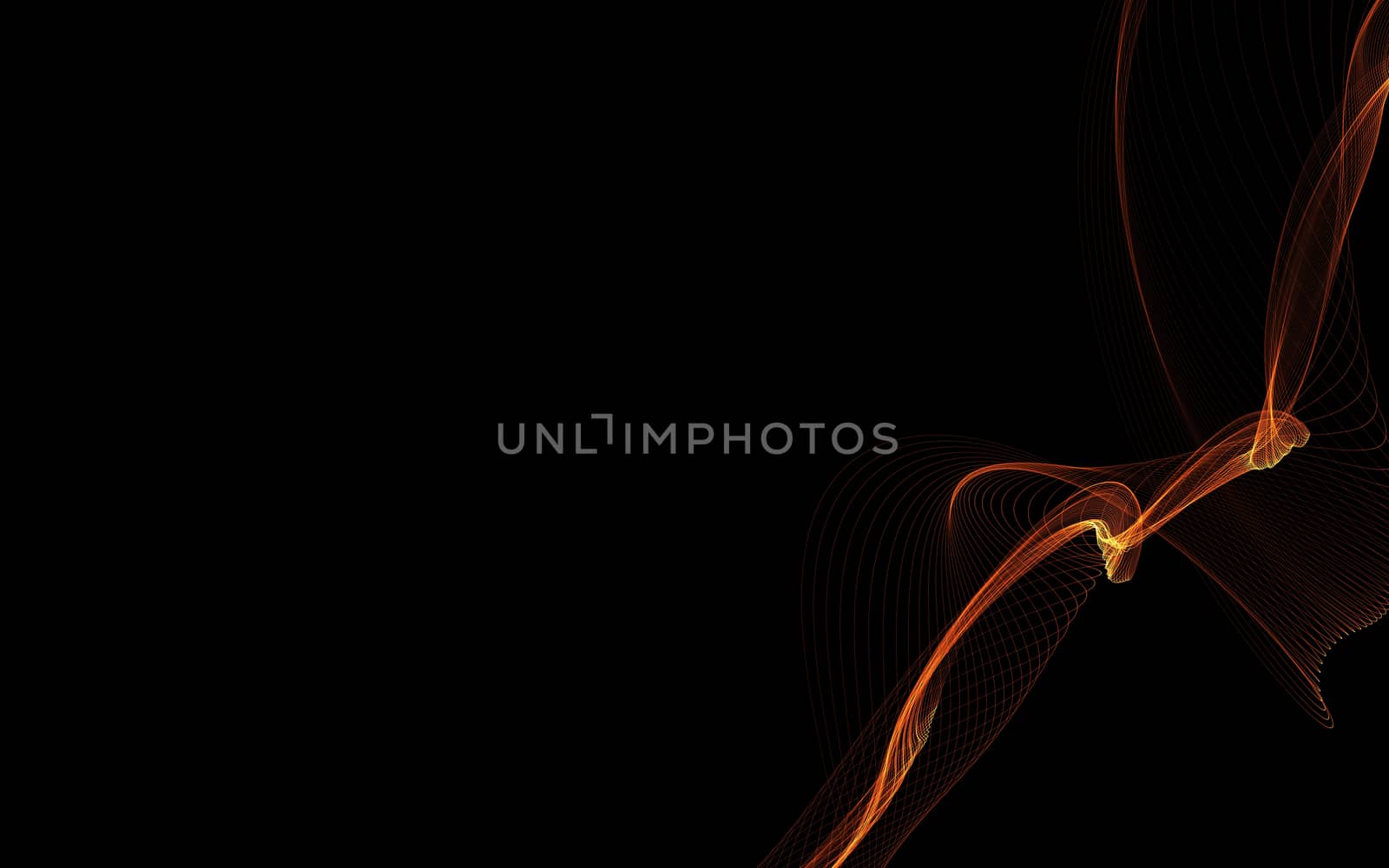 Dark abstract background with a glowing abstract waves by teerawit