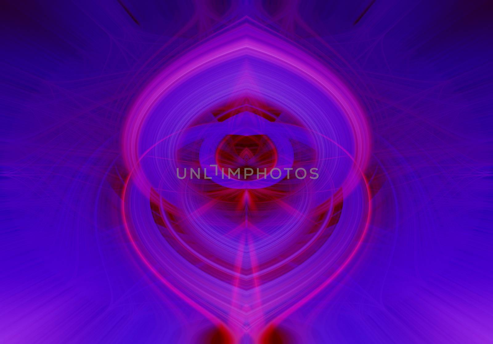 Beautiful abstract intertwined 3d fibers forming a shape of sparkle, flame, flower, interlinked hearts. Blue, maroon, pink, and purple colors. Illustration by DamantisZ