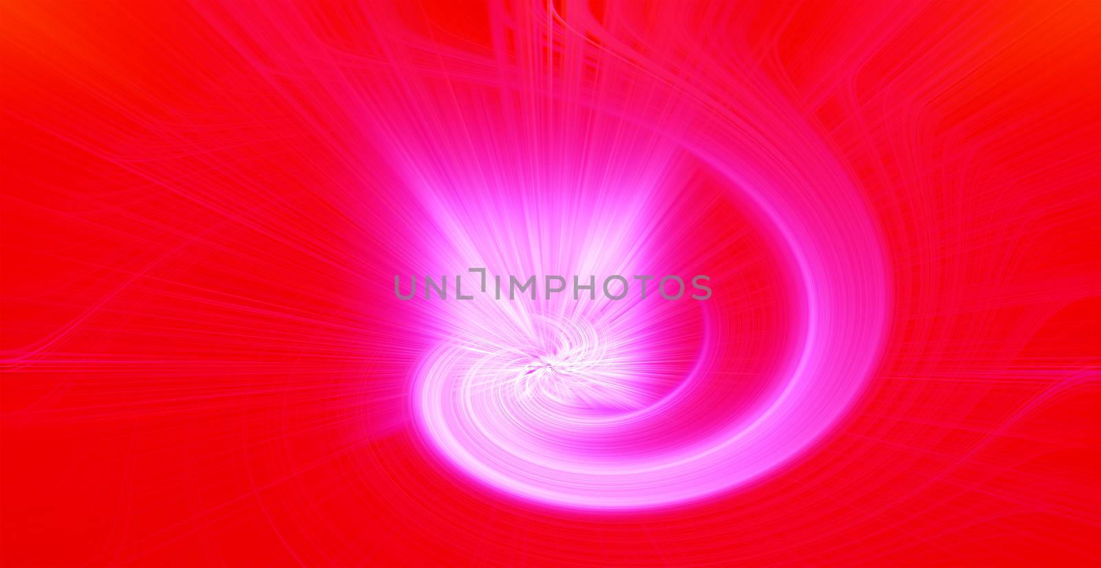 Beautiful abstract intertwined glowing 3d fibers forming a shape of sparkle, flame, flower, interlinked hearts. Bright red and pink colors. Illustration by DamantisZ