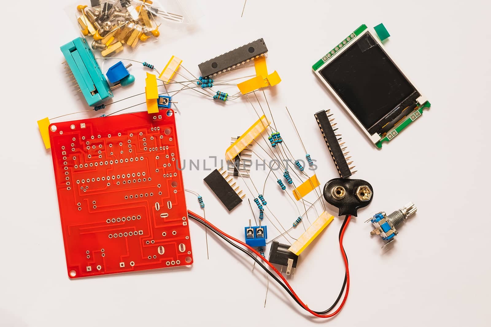 set electronic components assembling device with a display by jk3030