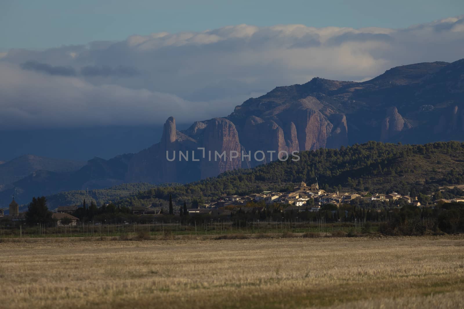 Biscarrues and the Mallets of Riglos, Huesca, Spain by alvarobueno