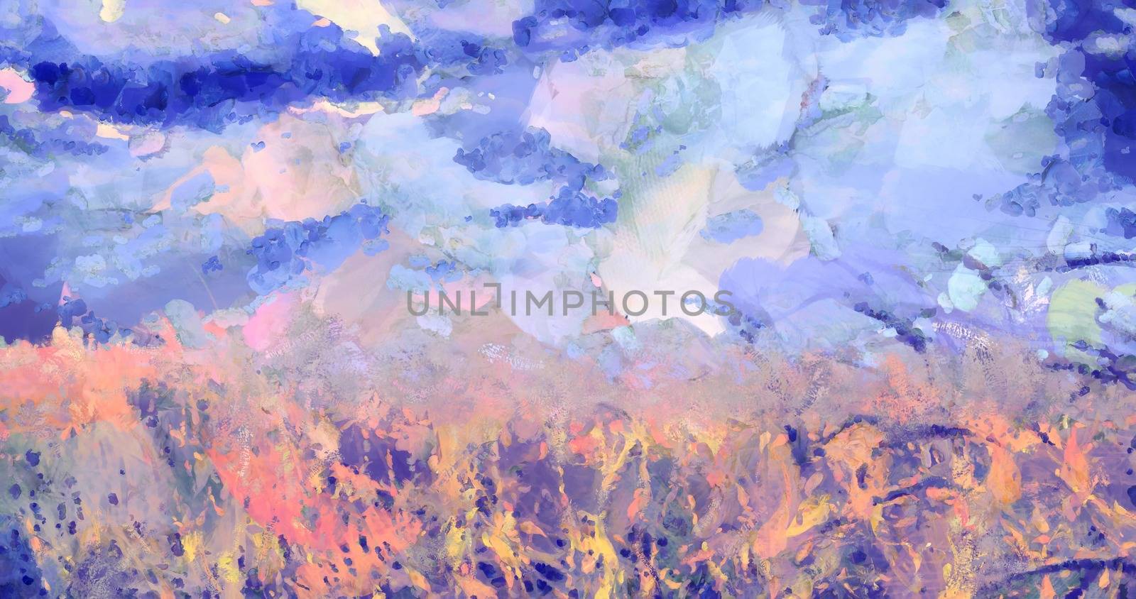 Abstract paintied landscape by applesstock